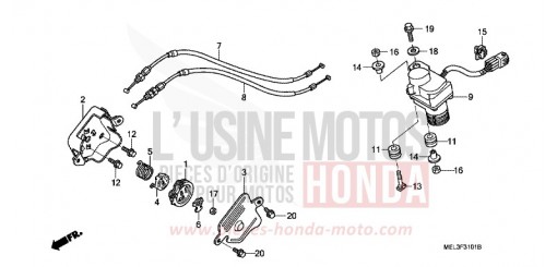 SERVO-MOTEUR (CBR1000RR6/7) CBR1000RR6 de 2006